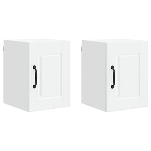 vidaXL Sein&auml;kaappi PORTO 2 pcs Valkoinen 30 x 31 x 40 cm Tekninen puu
