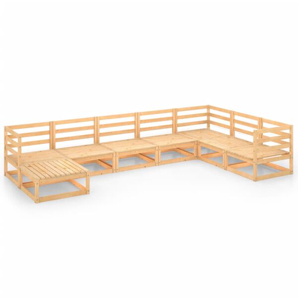 vidaXL 8-osainen puutarhasohvasarja t&auml;ysi m&auml;nty