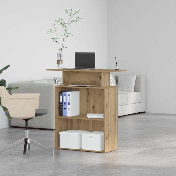 vidaXL Vastaanottopöytä käsityöläinen tammi 100x40x104 cm