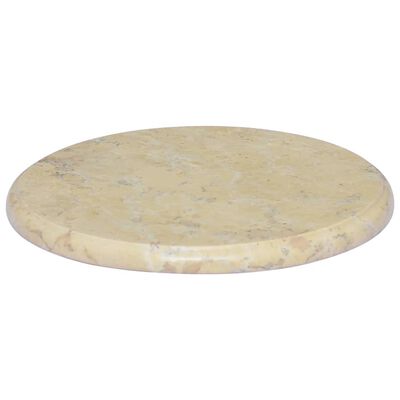 vidaXL Pöytälevy kerma Ø40x2,5 cm marmori