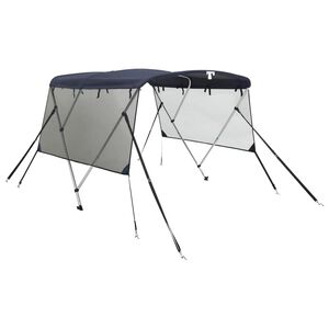 vidaXL 3-kaarinen Bimini-kate verkkosivuseinill&auml; 183x(137-152)x137 cm