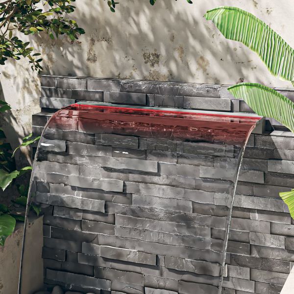 vidaXL Vesiputous RGB LED-valoilla ruostumaton ter&auml;s 108 cm