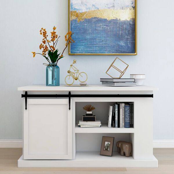 vidaXL Kaapin liukuoven asennussarja mini hiiliter&auml;s 152 cm