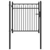 vidaXL Aitausportti BAARLO 100 x 100 cm Metalli Musta Lukittava