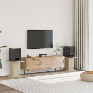 vidaXL Kaiutintelineet 2 kpl Sonoma-tammi 30x30x40 cm tekninen puu