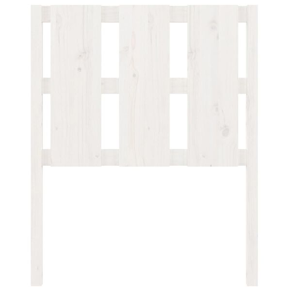 vidaXL Sängynpääty valkoinen 80,5x4x100 cm täysi mänty