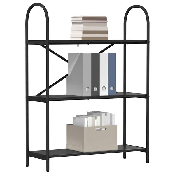 vidaXL Kirjahylly Musta tammi. 80 x 30 x 109 cm Tekninen puu