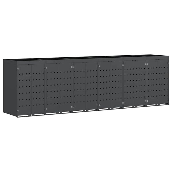 vidaXL Roskakuskin säilytys 6:lle astiassa Antrasiitti