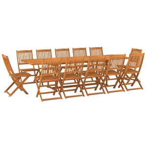 vidaXL 13-osainen Puutarharuokailuryhm&auml; 280x90x75 cm t&auml;ysi akaasiapuu