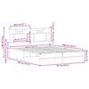 vidaXL S&auml;ngynrunko ilman patjaa ruskea tammi 140x190 cm tekninen puu