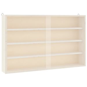 vidaXL Puinen ker&auml;ilij&auml;n vitriini ovilla 60x8,5x37cm