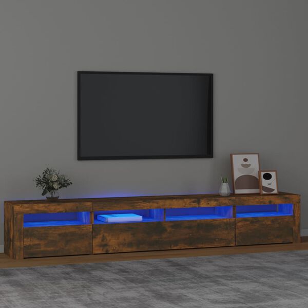 vidaXL TV-taso LED-valoilla savutammi 240x35x40 cm