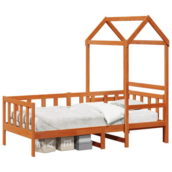 vidaXL P&auml;iv&auml;vuoteen setti 2 pcs Vaha ruskea Massiivinen m&auml;nty