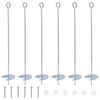 vidaXL Maakiinnike 6 pcs Hopea &Oslash;10 x 60 cm Galvanoitu Metalli