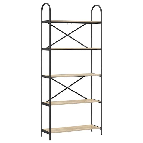 vidaXL Kirjahylly Sonoman tammi 80 x 30 x 183 cm Tekninen puu