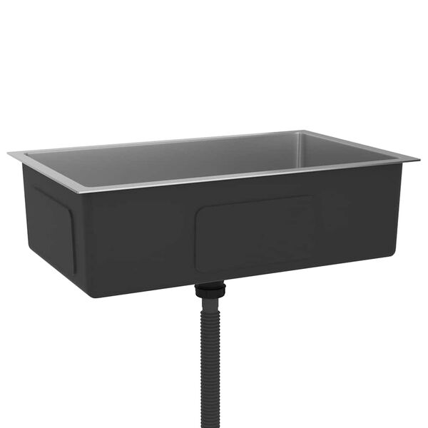 vidaXL Käsintehty keittiön tiskiallas ruostumaton teräs