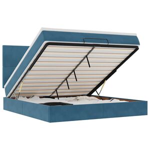 vidaXL Ottomaanis&auml;nky patjoineen tummansininen 180x200cm sametti