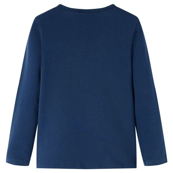 Lasten pitk&auml;hihainen T-paita laivastonsininen 116