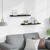vidaXL Tauluhyllyt 2 kpl musta 60x9x3 cm MDF