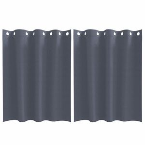 vidaXL Piment&auml;v&auml; verho renkailla 2 pcs Antrasiitti 140 x 140 cm