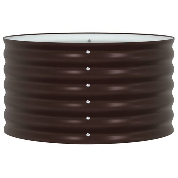 vidaXL Puutarhan Korotettu Kukkalaatikko Ruskea 80 x 80 x 44 cm Ter&auml;s