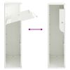vidaXL Pakettipostilaatikko ovella Valkoinen 44 x 22 x 82 cm Ter&auml;s