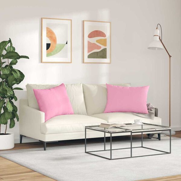 vidaXL Sohvatyynyt 2 pcs Pinkki 70 x 50 cm kangas