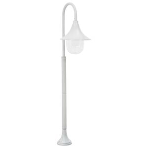 vidaXL Pylv&auml;svalaisin puutarhaan E27 120 cm alumiini valkoinen