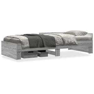 vidaXL S&auml;ngynrunko harmaa Sonoma 75x190 cm tekninen puu