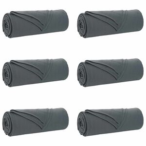 vidaXL Heittop&auml;&auml;llys 6 kpl Tummanharmaa 210 x 140 cm 2.56 kg Fleese