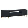 vidaXL LED TV-kaappi ARNHEM 153 x 35 x 43 cm Musta Tekninen puu