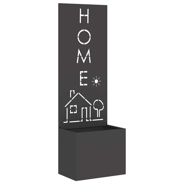 vidaXL Puutarhan yksityisyyden verho Viivakuvio Musta 50 x 140 cm