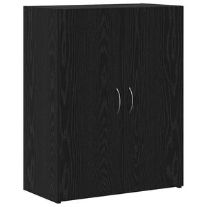 vidaXL Toimistokaappi Musta tammi 70 x 32 x 77.5 cm Tekninen puu