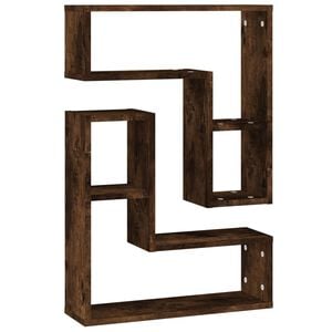 vidaXL Sein&auml;hyllyt 2 kpl savutammi 50x15x50 cm tekninen puu