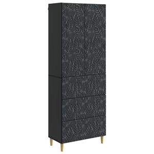 vidaXL Kaappisarja 2 pcs Musta 66 x 34,5 x 90 cm Tekninen puu
