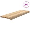 vidaXL Askelmat 4 kpl K&auml;sittelem&auml;t&ouml;n 80x25x2 cm massiivipuutammea