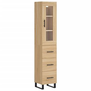 vidaXL Kaappi Sonoma-tammi 34,5x34x180 cm tekninen puu