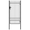 vidaXL Aitausportti BOXTEL 103 x 250 cm Jauhemaalattu Ter&auml;s Harmaa