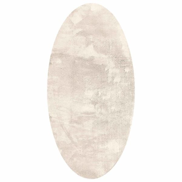 vidaXL Alue matot Ovaali HUARTE Beige 100 x 200 cm 100% polyesteri