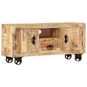 vidaXL TV-taso Karkea mangopuu 110x30x50 cm