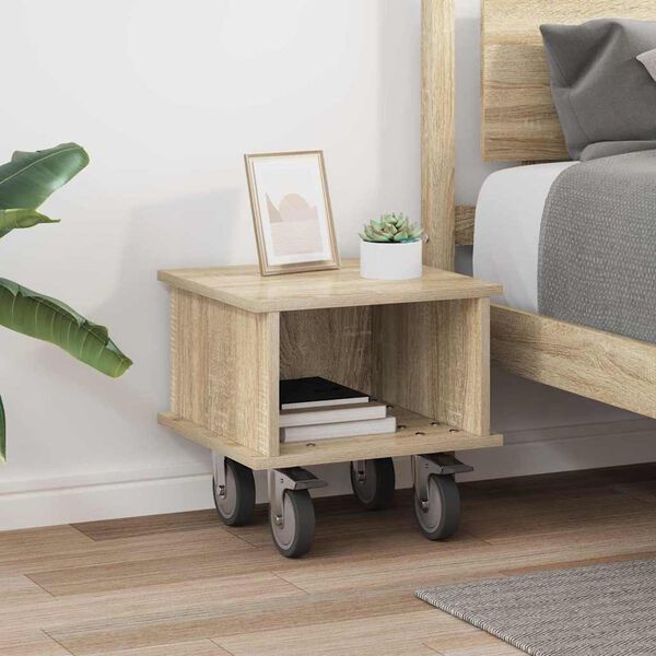 vidaXL TV-teline Sonoman tammi 37 x 35 x 35 cm Tekninen puu