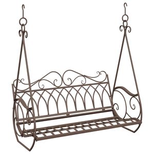 vidaXL Keinupenkki Ter&auml;s 112 x 60 x 126,5 cm Antiikkiruskear