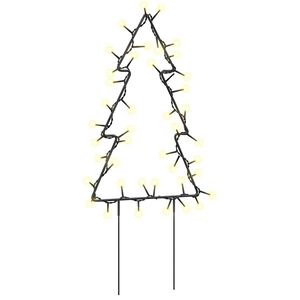 vidaXL Joulukuusi valokoriste maapiikeill&auml; 3 kpl 50 LED-valoa 30 cm