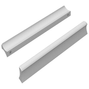 vidaXL Kahva Yksiv&auml;rinen 2 kpl Hopea 105.7 x 7.4 x 15.5 mm Alumiini