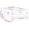 vidaXL storage box Valkoinen 78 x 78 x 45 cm Massiivinen m&auml;nty