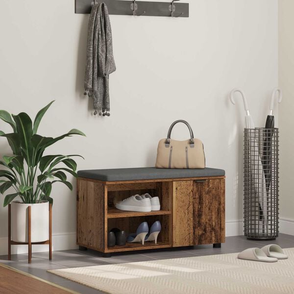 vidaXL Halli penkki Vanha puu 80 x 38 x 46 cm Insin&ouml;&ouml;ripuu ja kangas