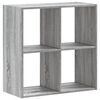 vidaXL Kirjahylly harmaa Sonoma 68,5x32x68,5 cm tekninen puu
