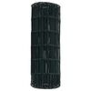 vidaXL Euroaita Vihre&auml; 0,4 x 50 m PVC-pintainen rauta