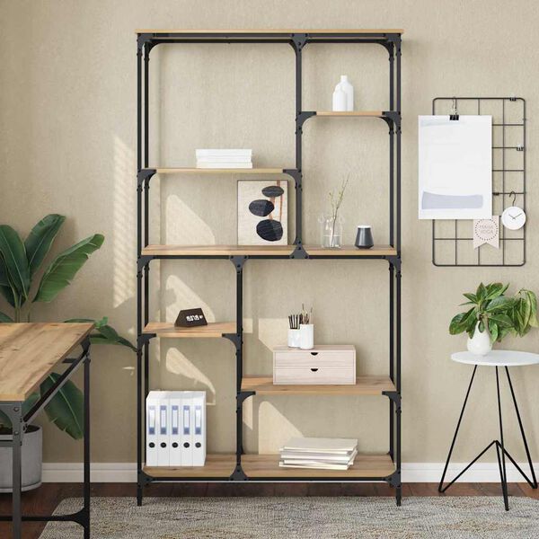 vidaXL Kirjahylly Artisan tammi 99 x 35,5 x 176 cm Tekninen puu