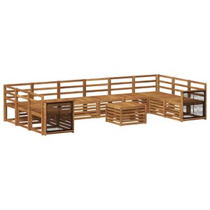 vidaXL Ulkosohvakokoelma 8 pcs Luonnollinen Tihe&auml; akasiapuu